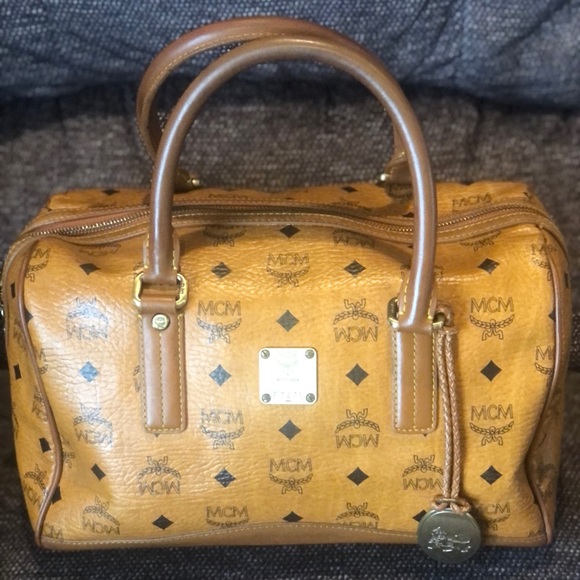 MCM Handbags - 💎MCM Visetos Heritage Cognac Boston Bag💎